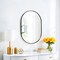 24x16 Mirror Runway Oval Wall Mounted Aluminum Alloy Metal Frame